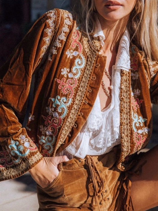 Chasing Unicorns Jackets & Blazers - 🌼CU Revolution Embroidered Velvet Jacket